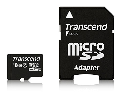 Transcend TS16GUSDHC10E Class 10 Extreme-Speed microSDHC 16GB Speicherkarte mit SD-Adapter