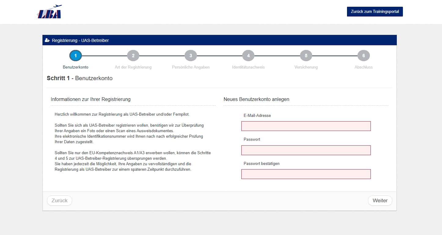 drohne registrieren