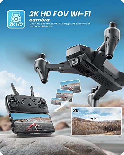 DEERC D10 Einsteiger Drohne mit Full HD Kamera und 2 Akkus