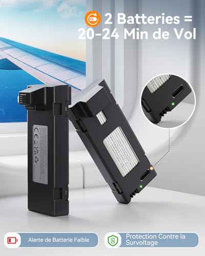 Relativ lange Flugzeit dank zwei leistungsfähiger Akkus FERIETELF T29 Flugzeit